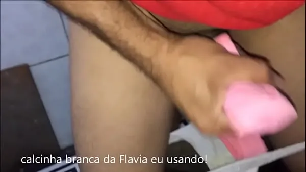 Guarda Cdzinha LimaSp Jacking off wearing Flavia's white panties and her pink delta wing panties on cock 23102018power Tube