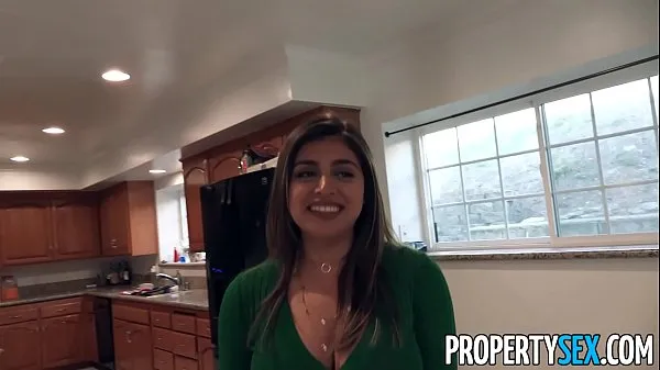 Watch PropertySex Busty wife with huge natural boobs fucks local male real-estate agent when he shows up to her house power Tube