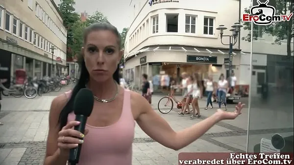 Watch German milf pick up guy at street casting for fuck power Tube
