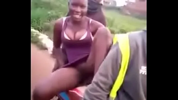 Watch African girl finally claimed the bike power Tube