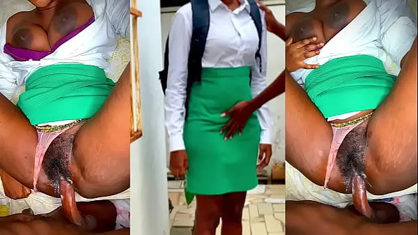 Se 18y student in uniform visited boyfriend with hairy pussy during class hours( Full video on Xred power Tube