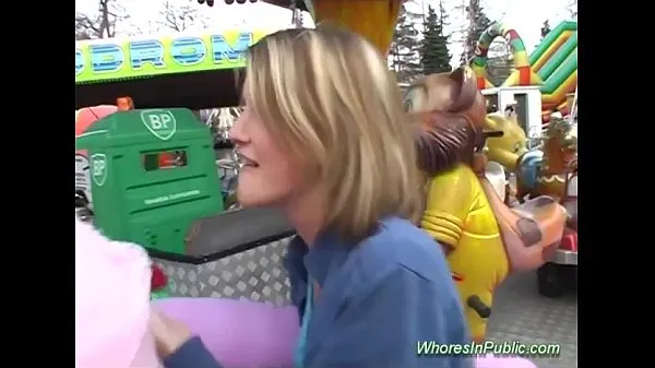 Watch cute Chick rides tool in fun park power Tube