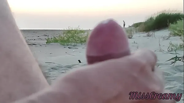 Watch French teacher amateur handjob on public beach with cumshot Extreme sex in front of strangers - MissCreamy power Tube