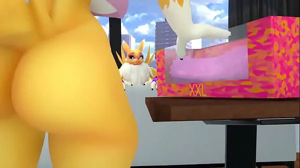 Güç Tüpü Renamon eating femboy strapon izleyin