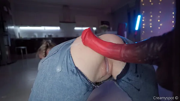 Watch Big Ass Teen in Ripped Jeans Gets Multiply Loads from Northosaur Dildo power Tube