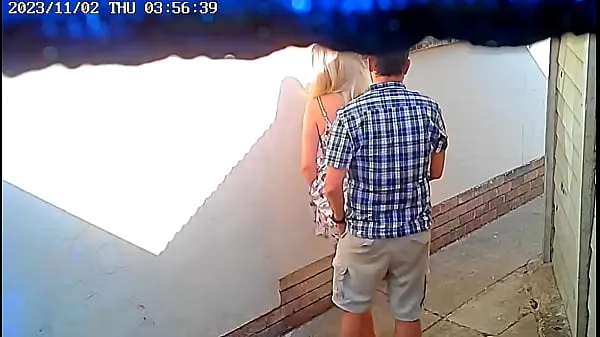 شاهد Daring couple caught fucking in public on cctv camera أنبوب الطاقة